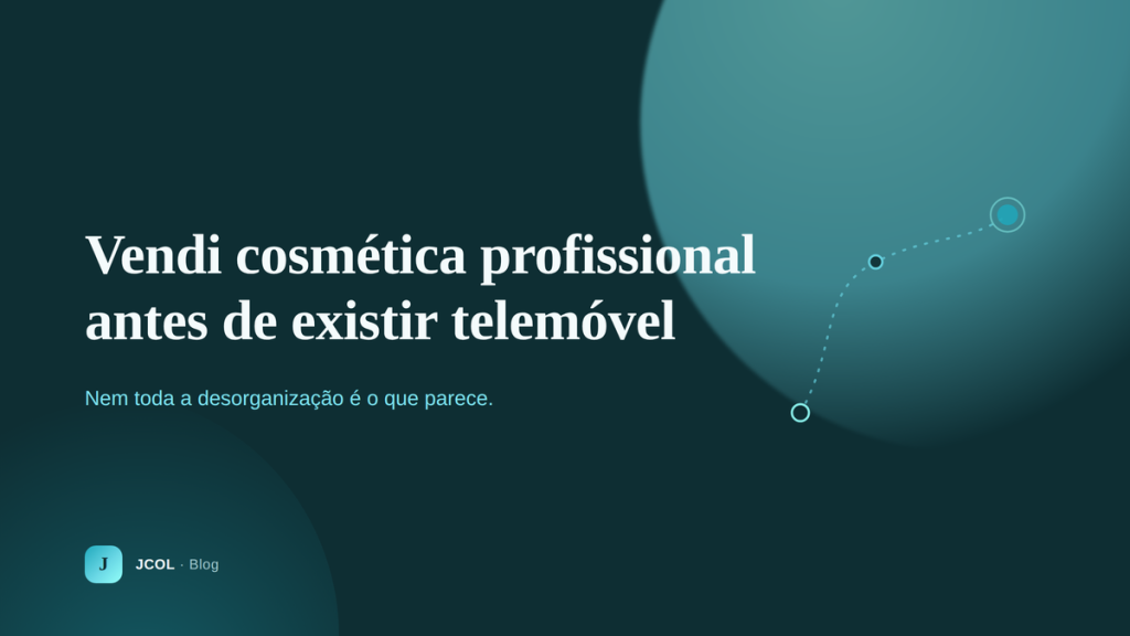 Organização em vendas — vendi cosmética profissional antes de existir telemóvel